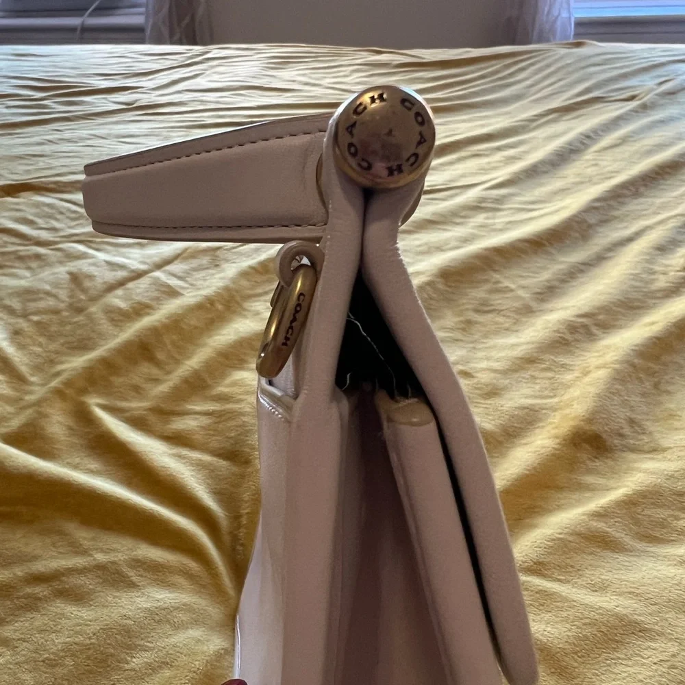 Coach Ivory Leather Satchel - Picture 4 of 9